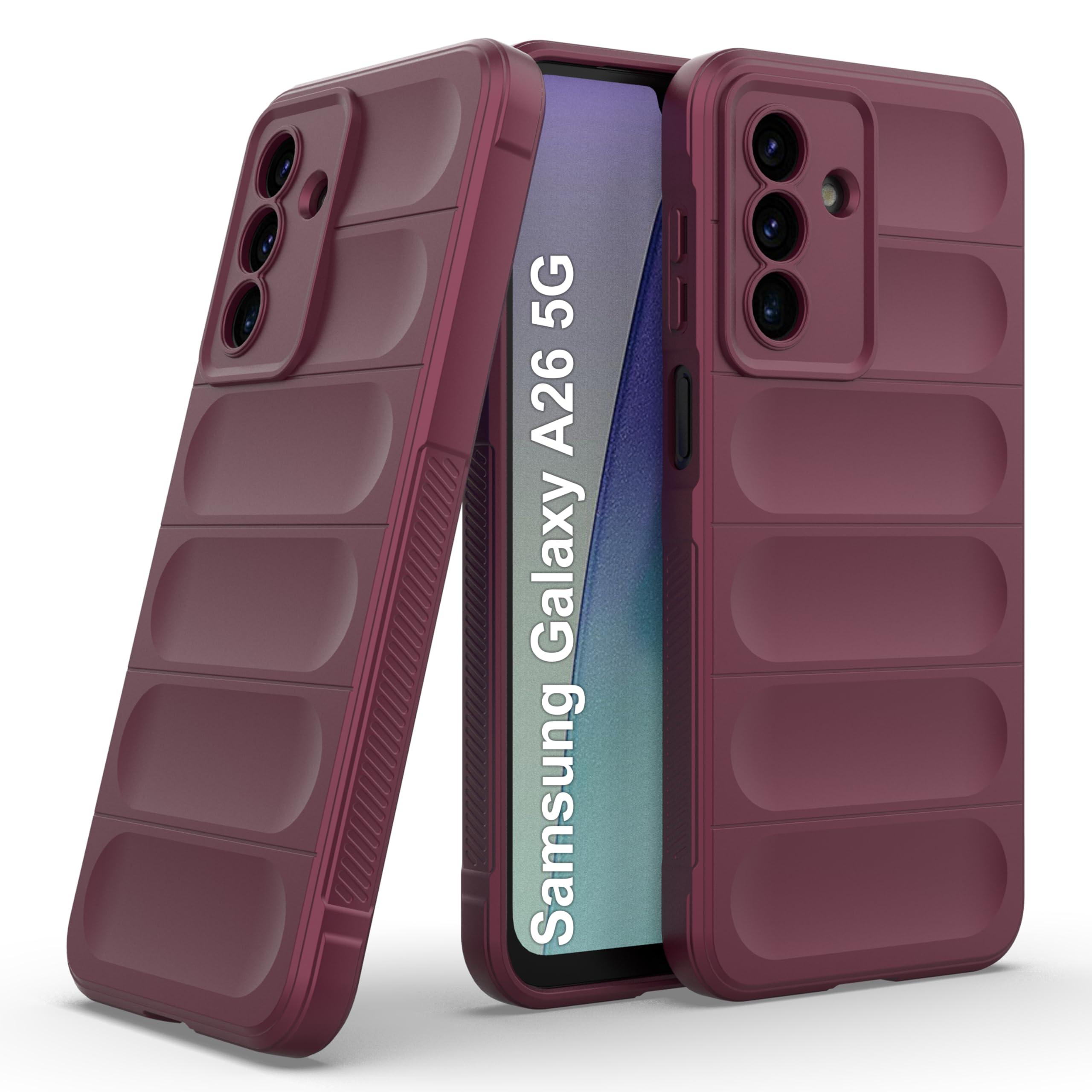 Zapcase Back Case Cover for Samsung Galaxy A26 5G | Compatible for Samsung Galaxy A26 5G Back Cover | Liquid Silicon Magic Case with Camera Protection | Plum