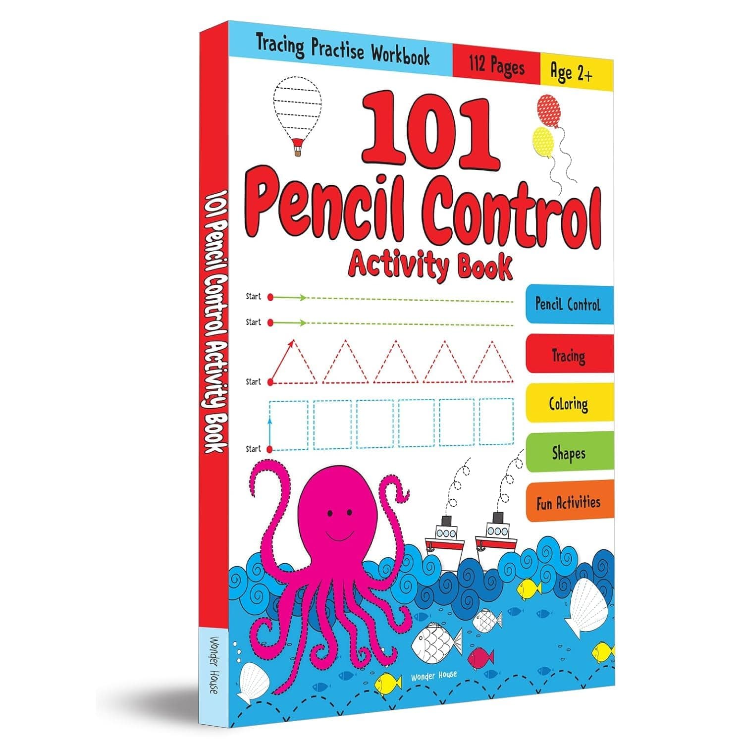 101 Pencil Control Activity Book For Kids | Tracing Practise Book | Age 2+ And Up | Writing Activities