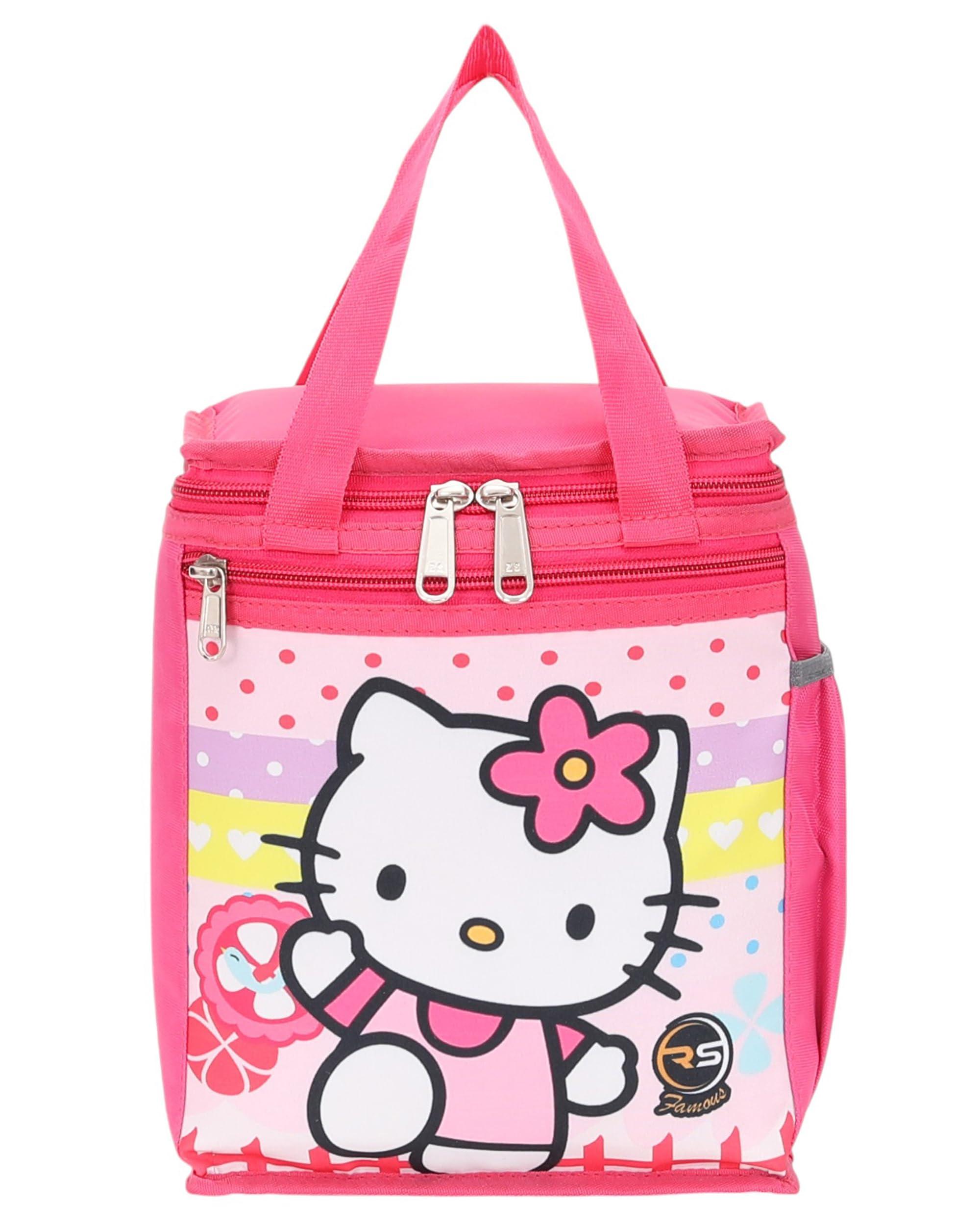 URBAN HUB 10L Lunch Tiffin Bag for School & Picnic for Boys & Girls Waterproof (Pink)