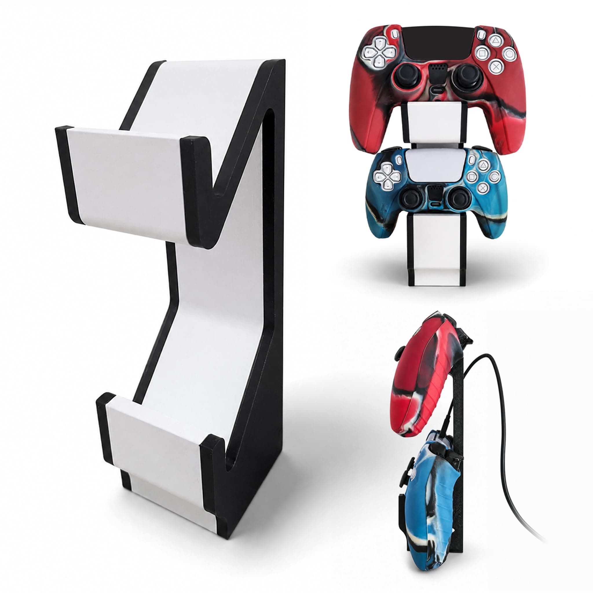 MUIB Double Controller Stand for Desk Xbox Controller Stand | Gamepad & Gaming PS5 Setup Accessory | Compatible with Xbox ONE, PS5, PS4, PC, Steelseries