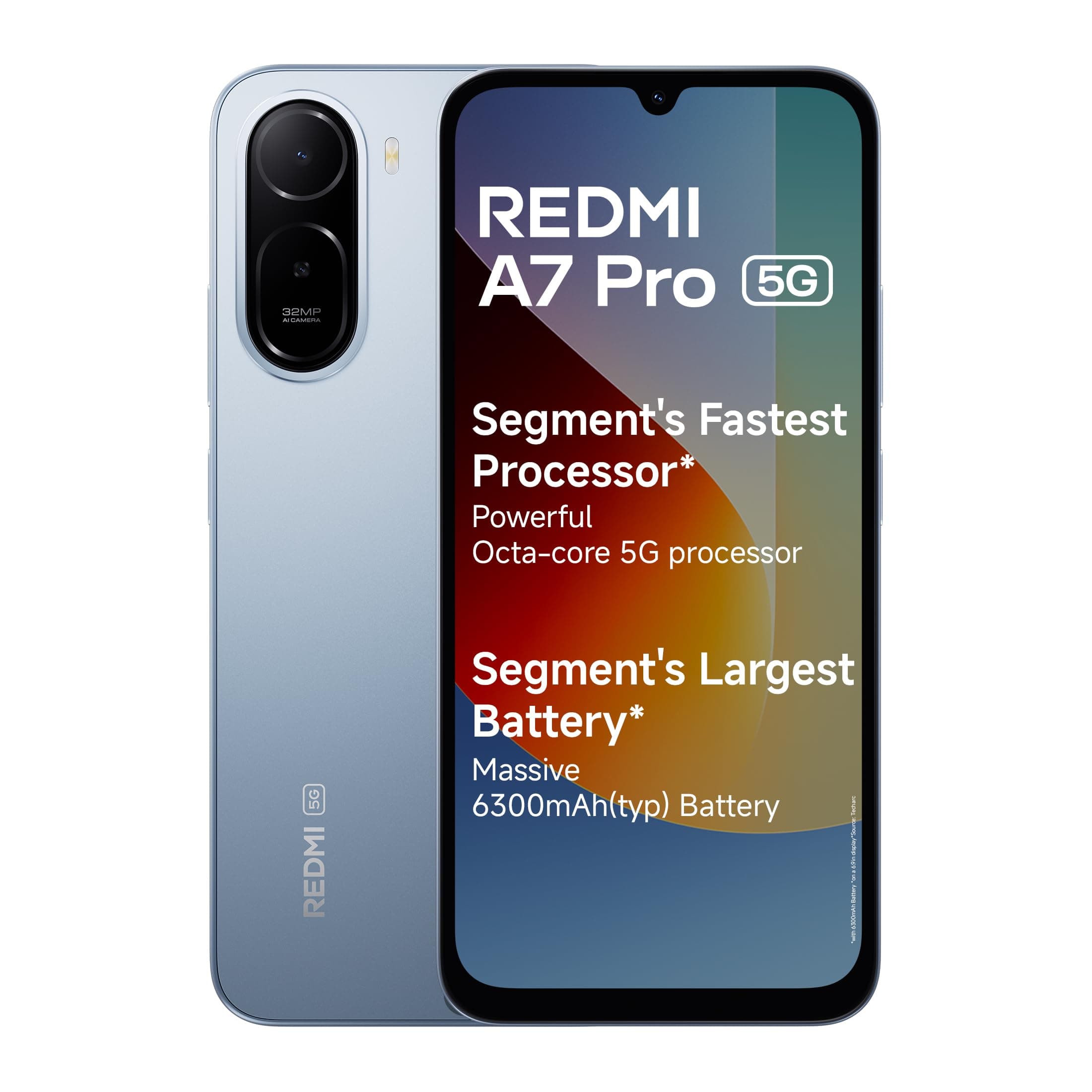 REDMI A7 Pro 5G (Mist Blue, 4GB RAM, 64GB Storage) | Segment's Fastest Processor | Segment's Largest Battery | Segment's Largest & Smoothest 6.9in 120Hz Display