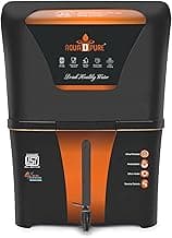 AQUA D PURE Alkaline RO Water Purifier 12L RO+UV+UF+TDS Control with Goodness of copper 12 Liter Large Storage Tank, Suitable for all type of water supply. (color: Black)