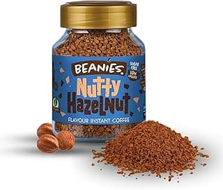 Beanies Nutty Hazelnut Flavoured Instant Coffee | 50g | Freeze Dried Coffee with Rich Hazelnut