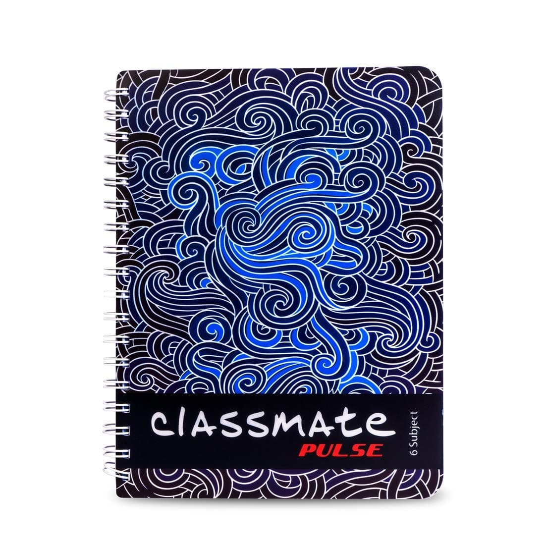 Classmate Pulse 6 Subject Notebook - Unruled, 300 Pages, Spiral Binding, 240mm*180mm