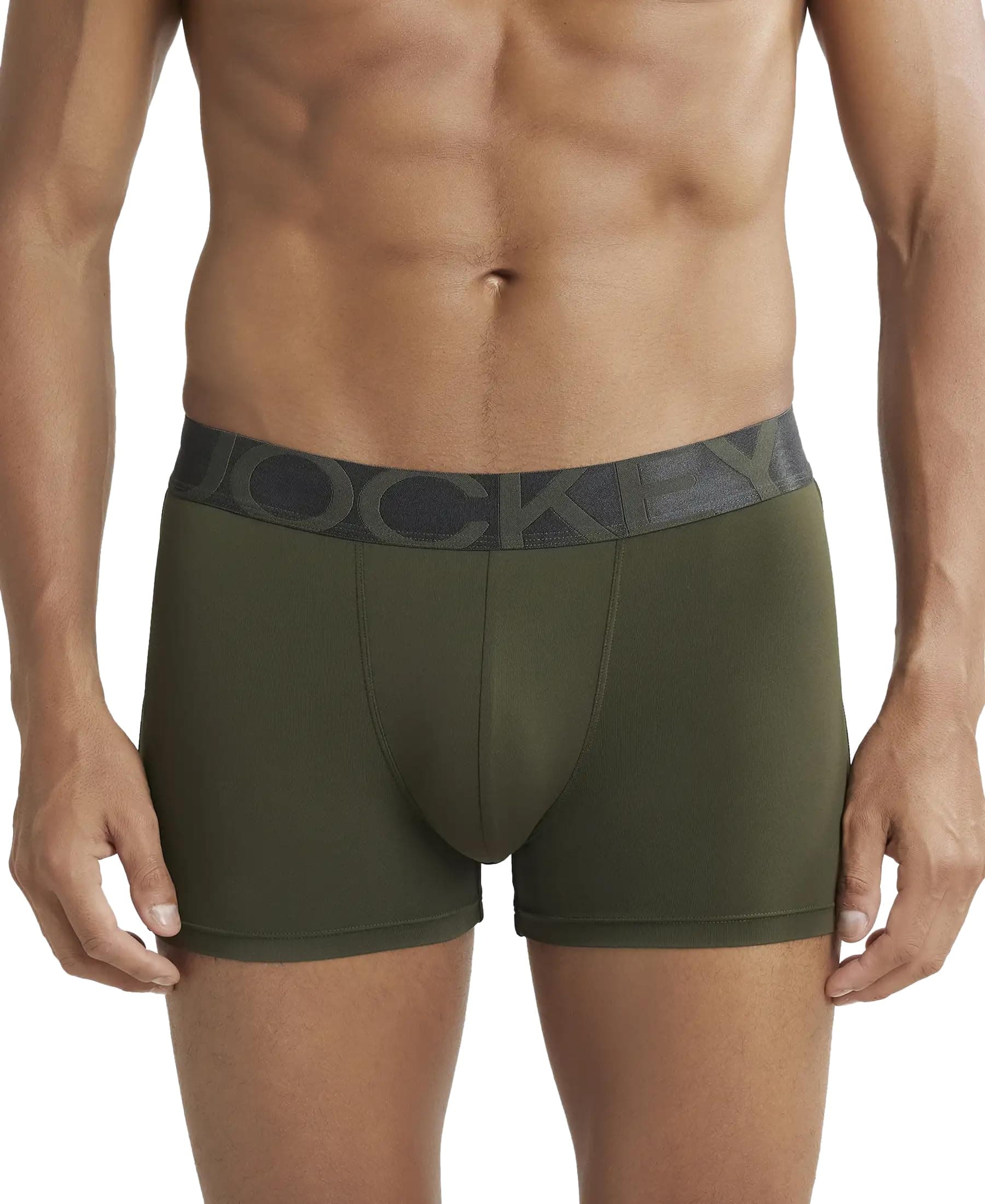 Jockey Men's Cotton Trunks (Pack of 1) (IC28_Forest Night_Medium_Green_M)
