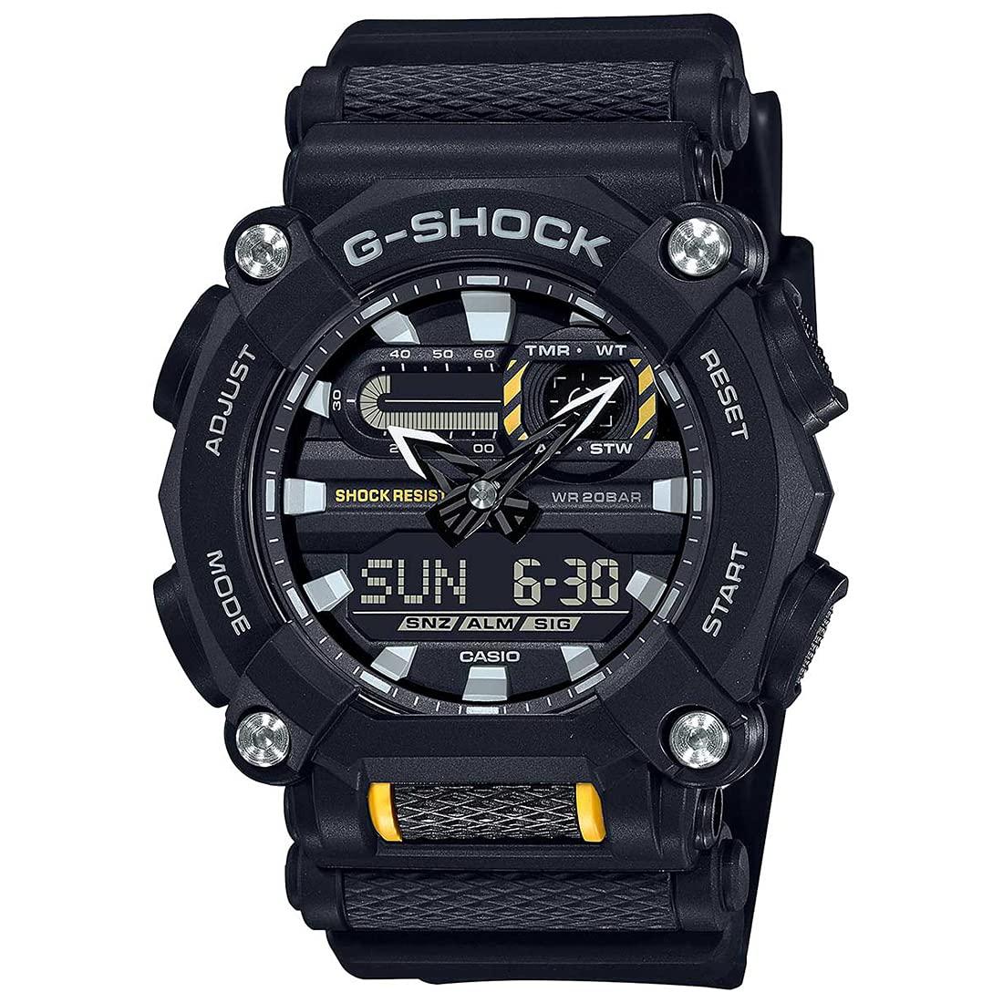 Casio G-Shock GA-900-1ADR Black Analog-Digital Dial Black Resin Strap Men's Watch Shock and 200M Water Resistant G1057