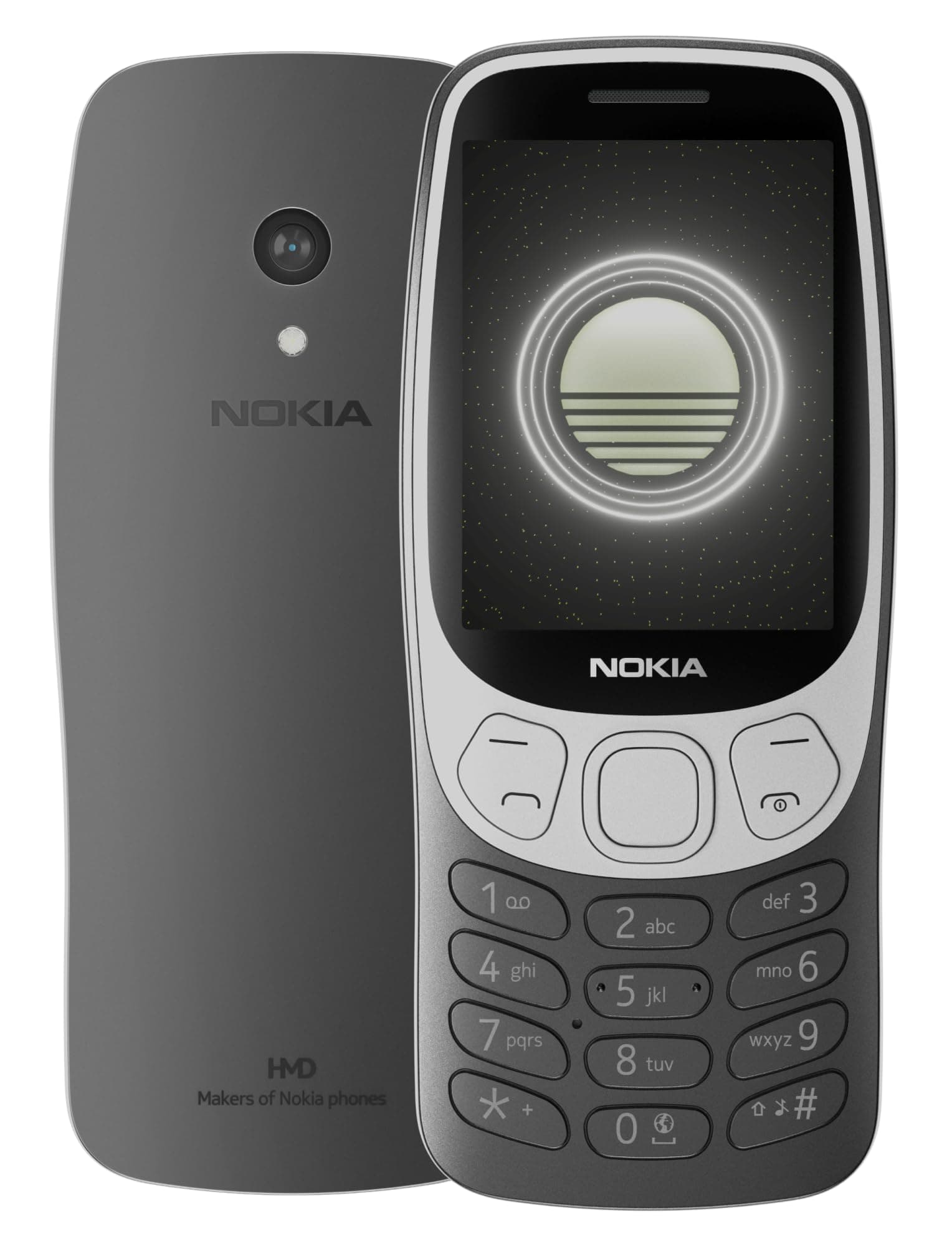 Nokia 3210 4G | All-New Classic Keypad Phone with Dual SIM, YouTube, Rear Camera, Wireless FM Radio, MP3 Player, Bluetooth & USB Type C | 1 Year Replacement Guarantee | Grunge Black