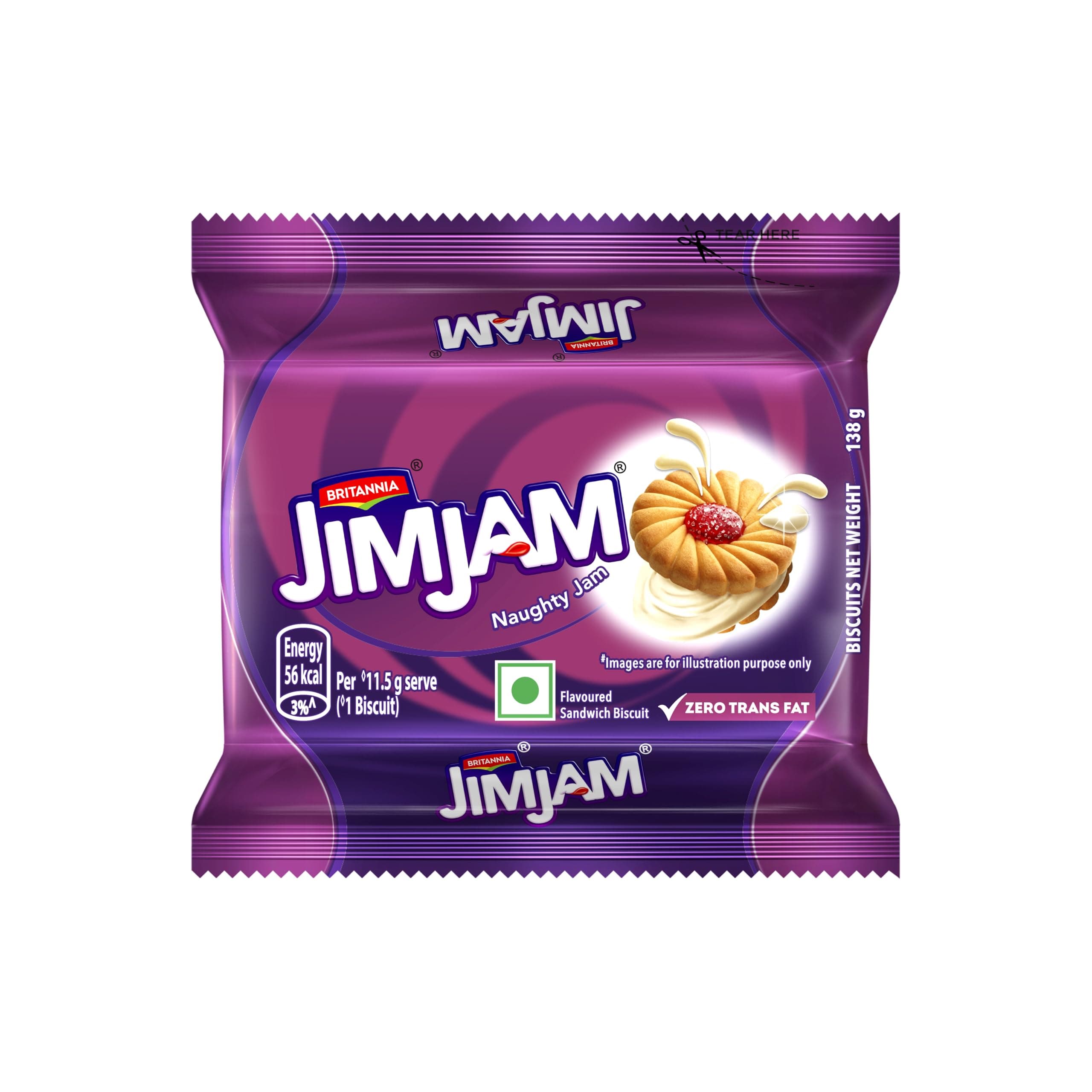 Britannia Treat Jim Jam Biscuits, 138g