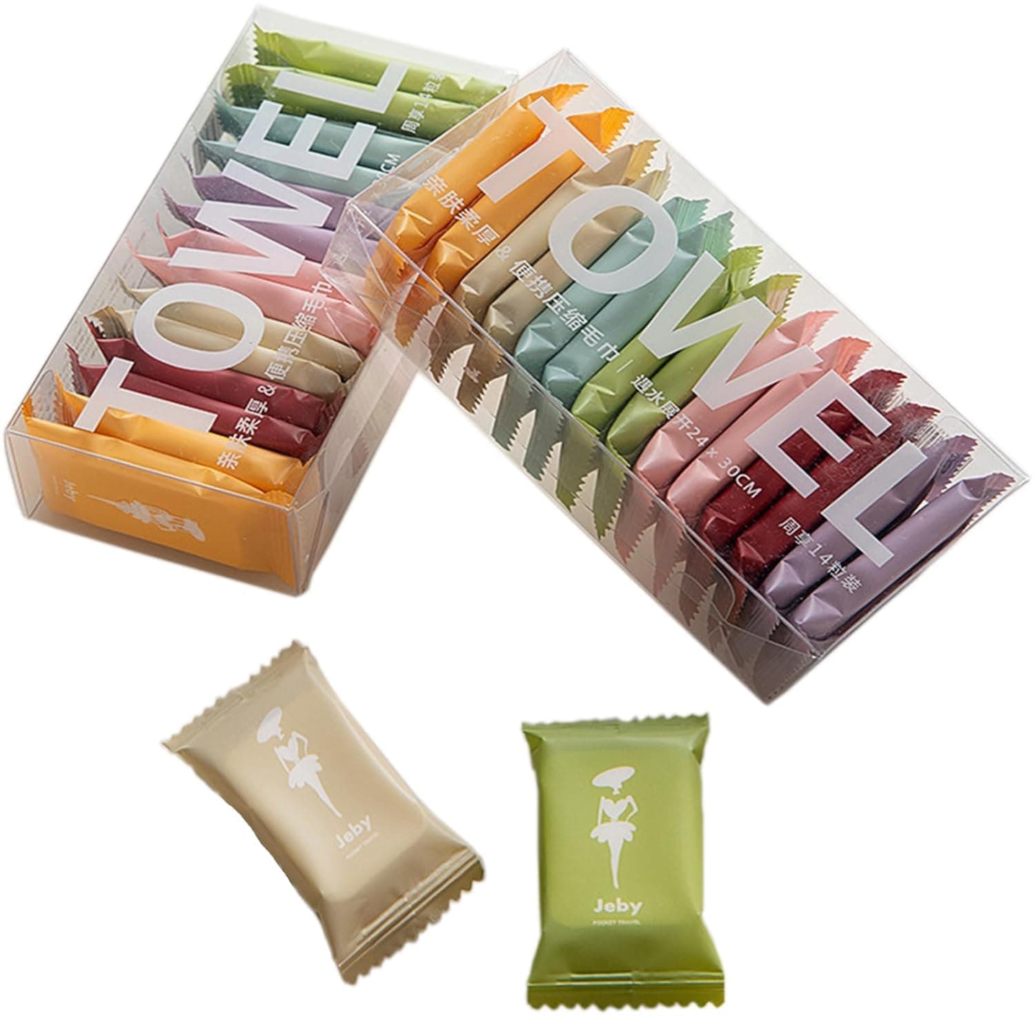 HEXONIQ® Compressed Towel Tablets, Mini Portable Magic Towels for Travel, Home, Outdoor Activities - Pack of 28