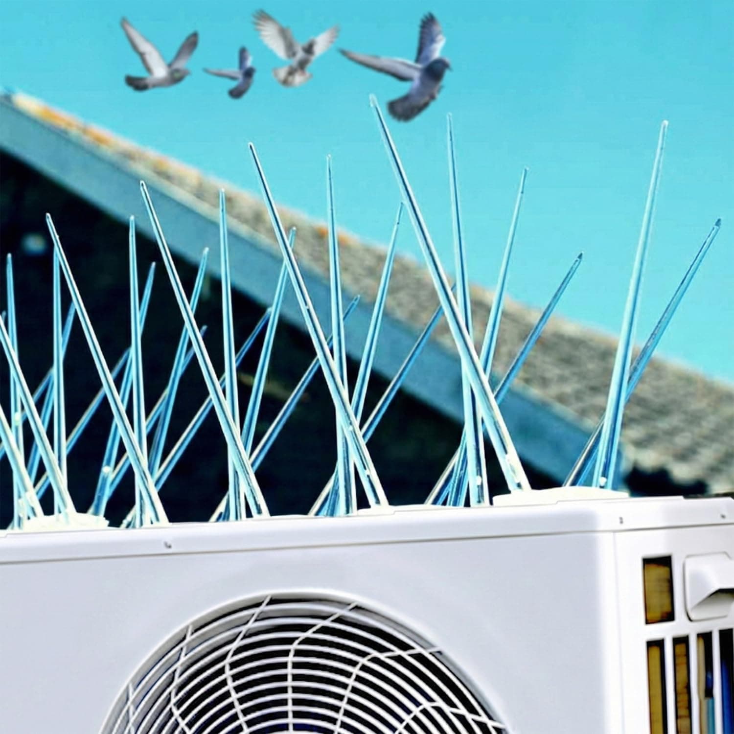 Mr. Right Pigeon Spikes for Balconies (20 pcs), Pigeon Spikes for AC, Window AC and Outdoor Units, Bird Spikes for Pigeon Control