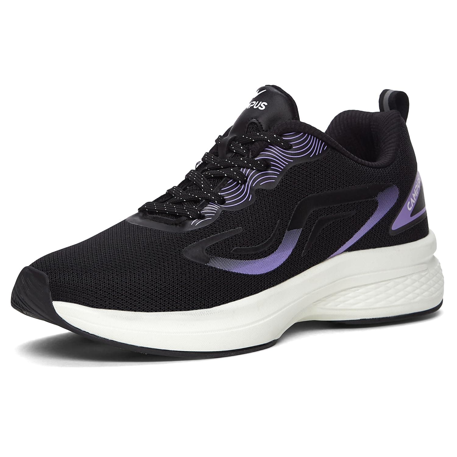 Campus Women's Siren Running Shoes BLK/Purple - 7UK/India