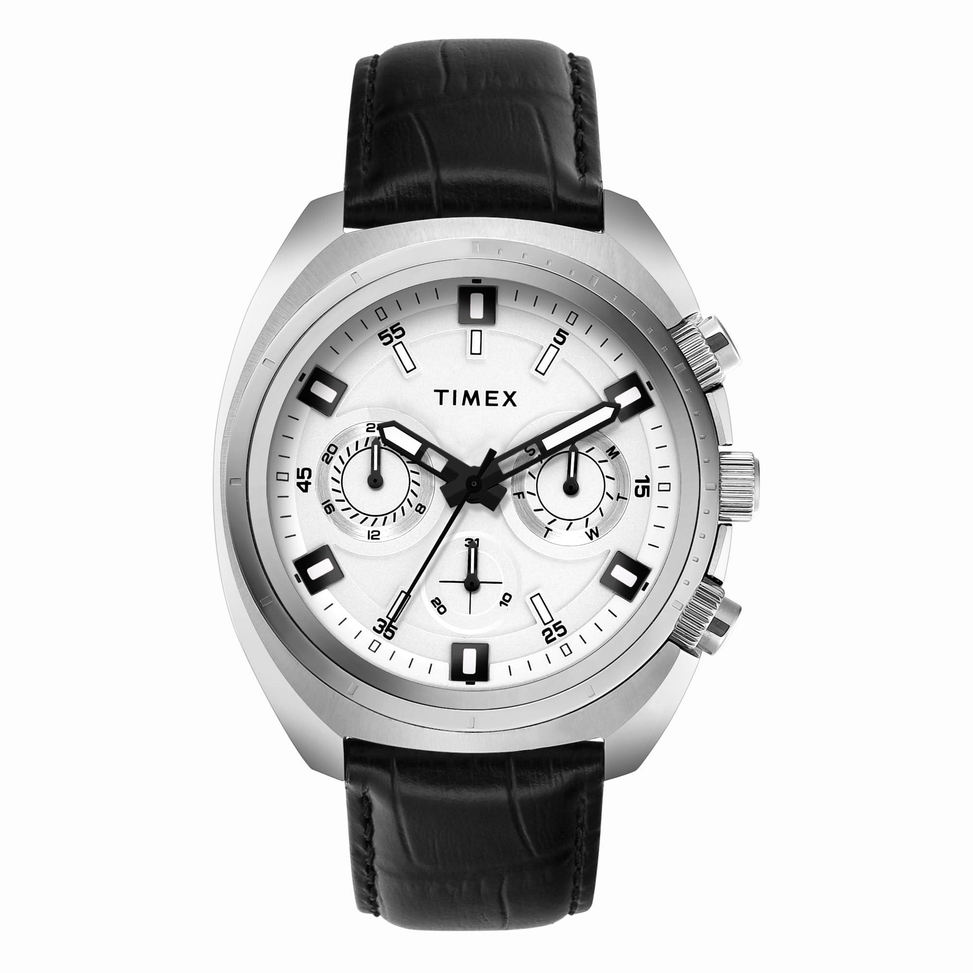 TIMEX Silver-Tone Round Dial Analog Men's Watch - TWEG28200