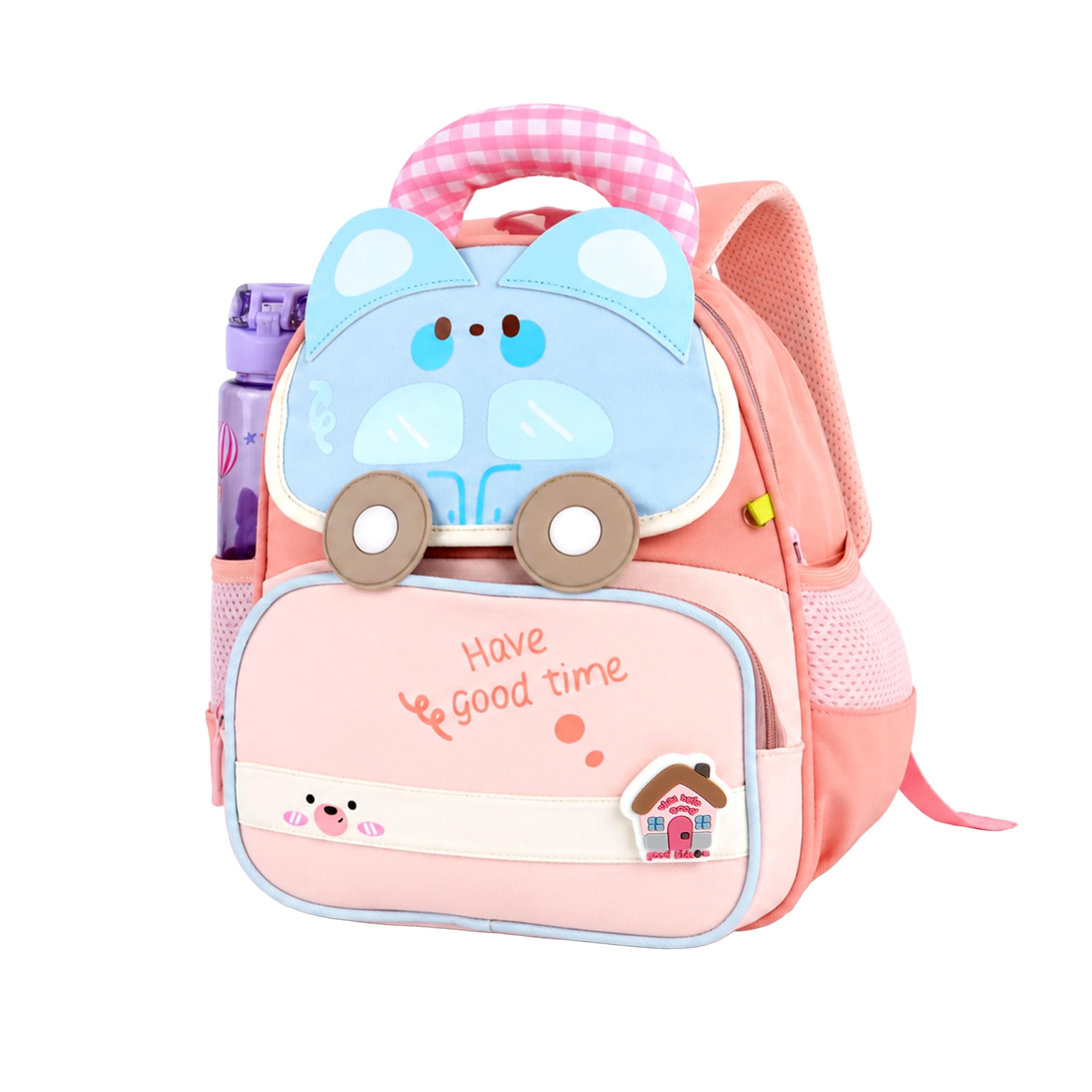 Storite Kids Backpack for Boys & Girls 8L (2–5 Years) | Elephant Face Design Lightweight Toddler School Bag | Nursery & Preschool Cartoon Backpack with Front Pocket