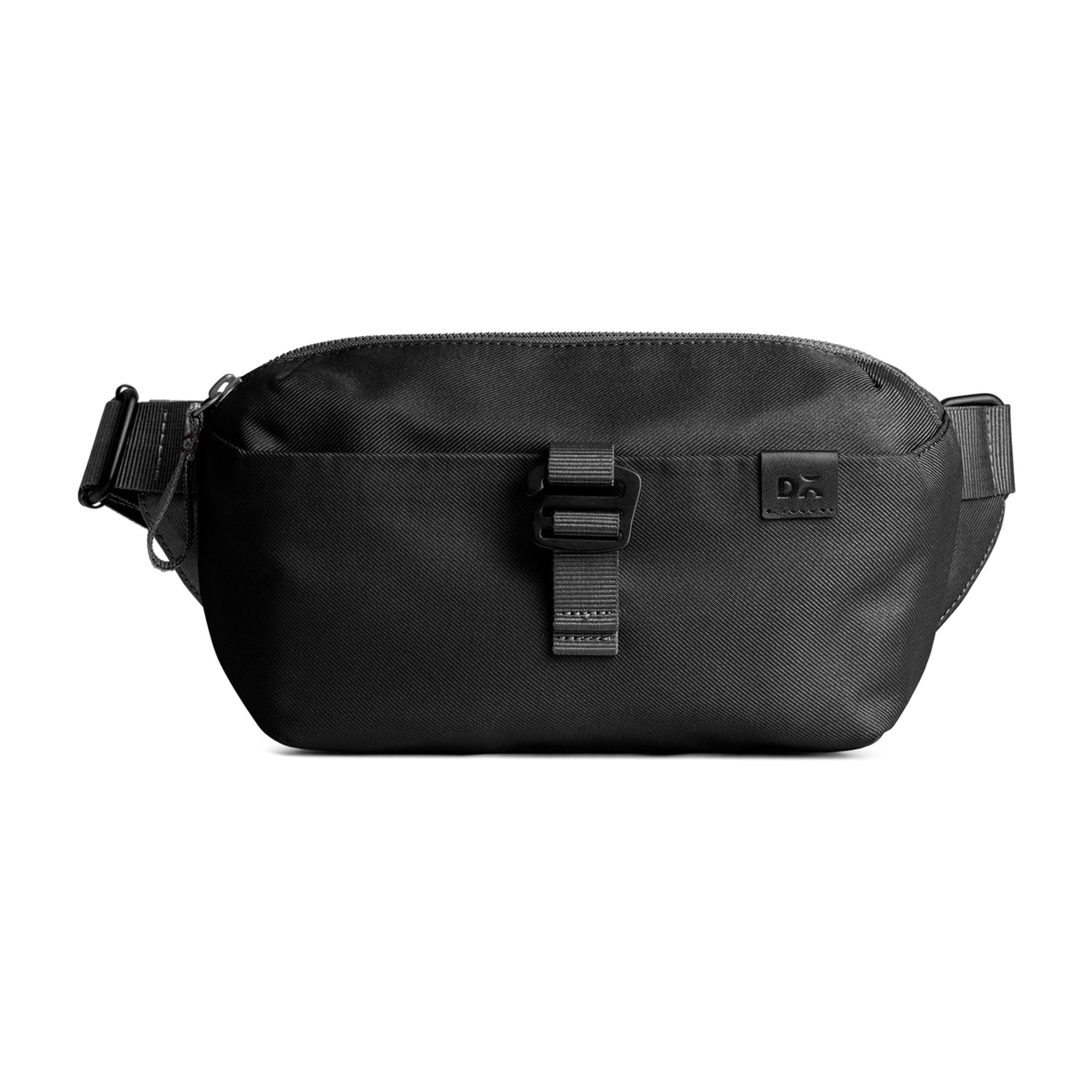 DailyObjects PET Orbit Fanny Unisex Sling Crossbody Waist Bag | Travel Pouch Bag | Stylish and Spacious | Adjustable Straps with G-Hook Closure | Made in India (Space Black)
