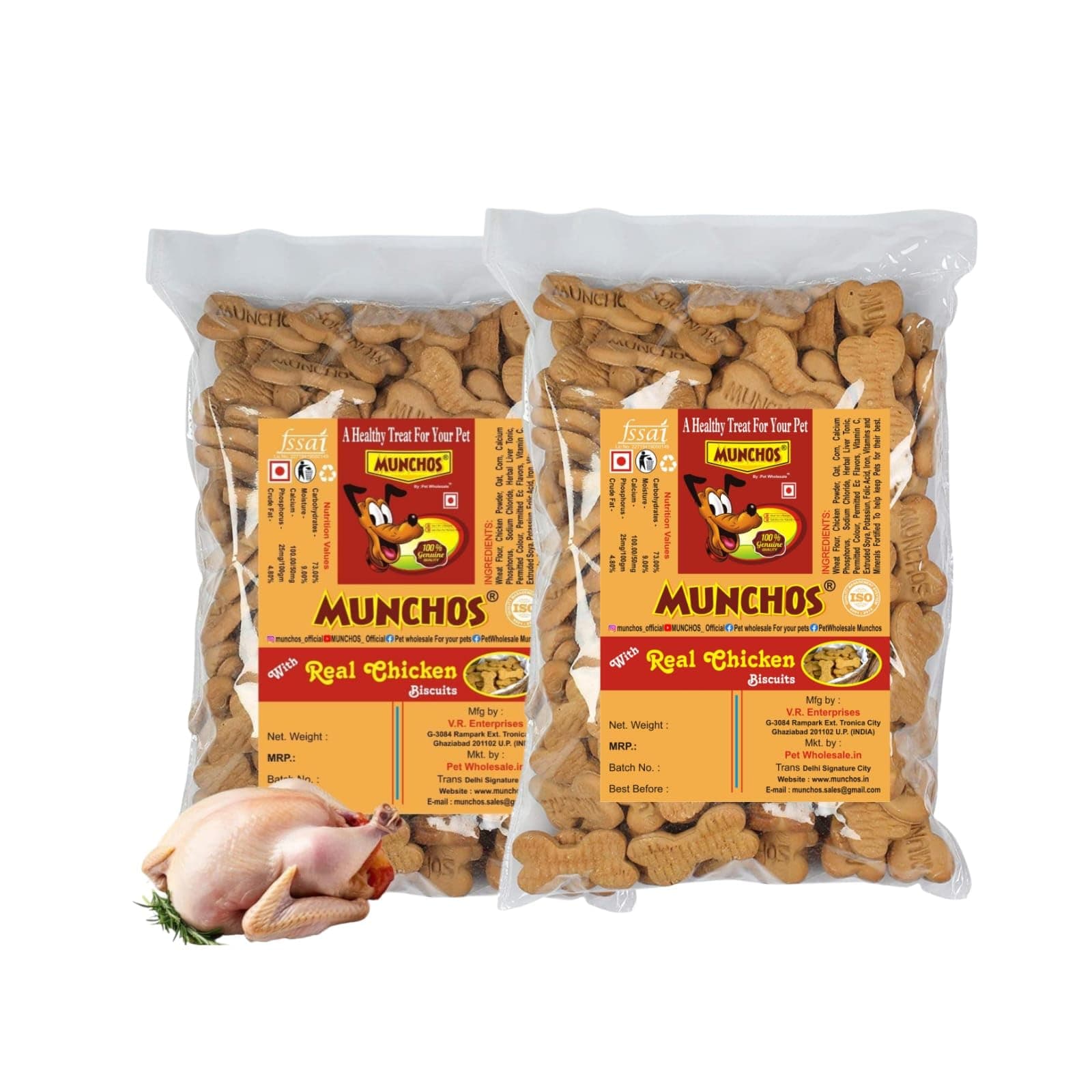 MUNCHOS Dog Adult Biscuits Combo Offer 2KG (1KG+1KG)