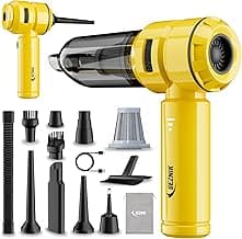 SEZNIK Vacuum Cleaner for Home Use | Car Use | 4 in 1 Cordless Vacuum Cleaner & Blower | Rechargeable 6000mAh | 3 Speed Suction Upto 15000PA | BLDC Motor | Clean Sofa, Curtains, More | 1 Year Warranty