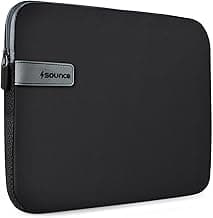 Sounce Protective Laptop Bag Sleeve fits Upto 15.6" Wrinkle Free, Padded, Water Resistant Light Neoprene case Cover Pouch, Compatible for All Notebooks Such as Mac Book Pro (15.6 inch)