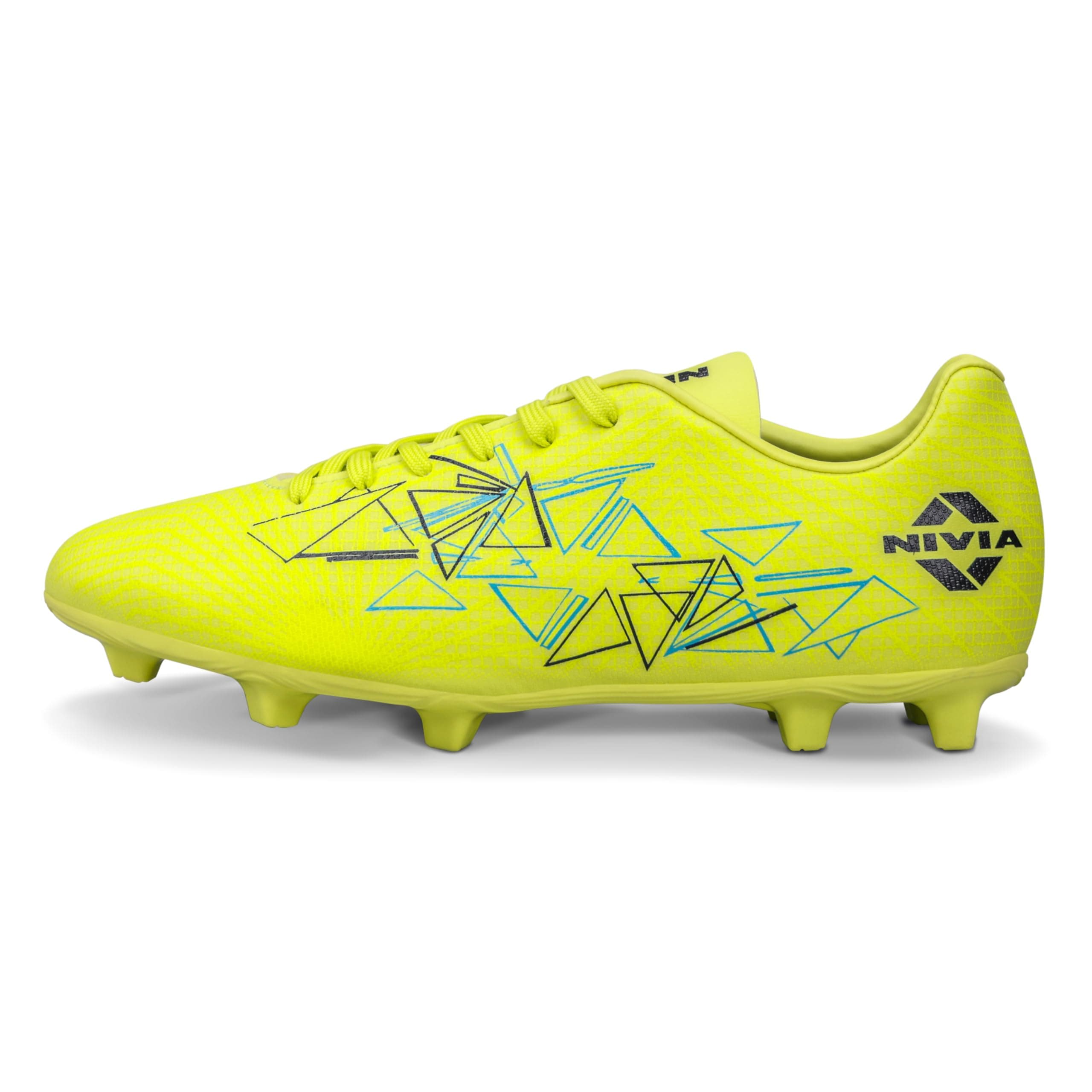 Nivia Carbonite 7.0 Football Stud for Men, TPU Sole with Synthetic Leather Upper, Die Cut Lightweight Insole, Ideal for Soft and Hard Grassy Ground Surfaces- UK06(Sunny Lime)