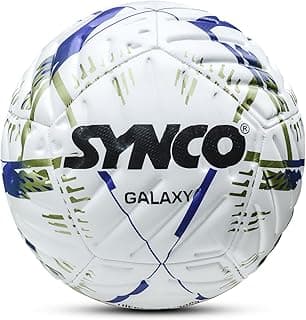 Synco Galaxy Embossed Football | 12 Panel Thermo Fusion Match Ball | Machine Stitched | Ideal for Turf & Hard Ground | Professional Training & Match Ball