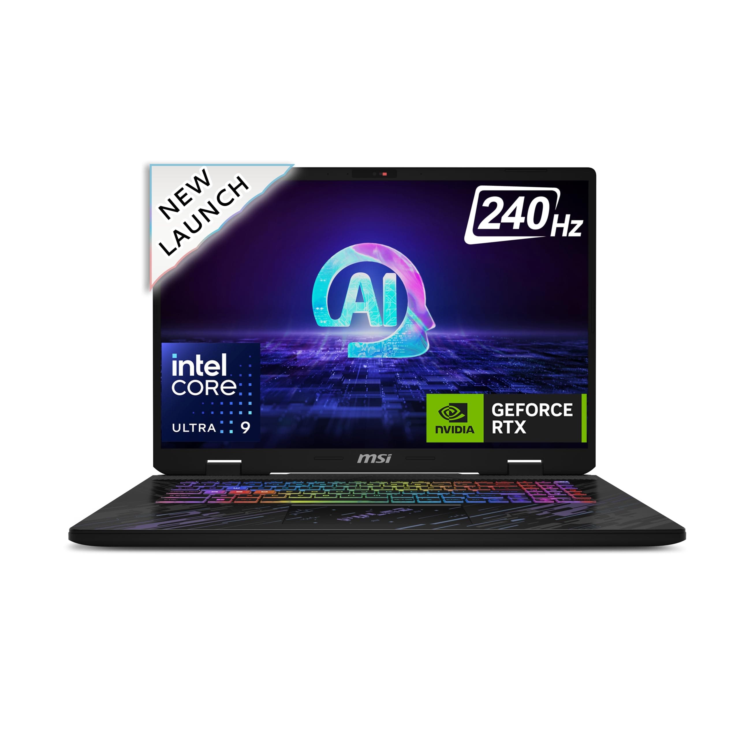 MSI Pulse 17 AI, Intel Core Ultra 7 155H, Built-in AI, 43CM 16:10 QHD+ 240Hz Gaming Laptop(16GB/1TB NVMe SSD/Windows 11 Home/NVIDIA GeForce RTX 4070, /Core Black/2.8Kg), C1VGKG-031IN