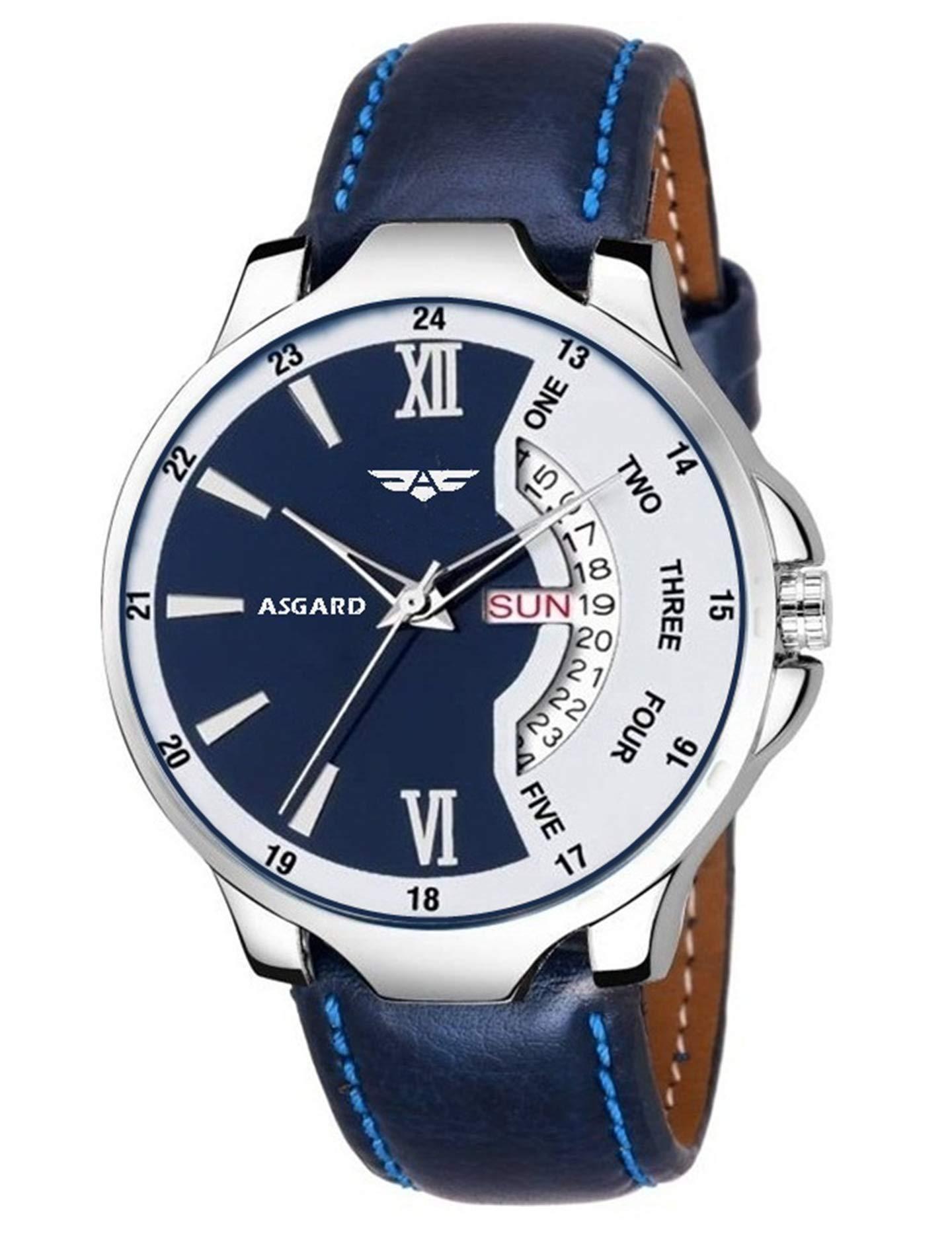 ASGARD Casual Analogue Men's Watch (Multicolored Dial Blue Colored Strap)