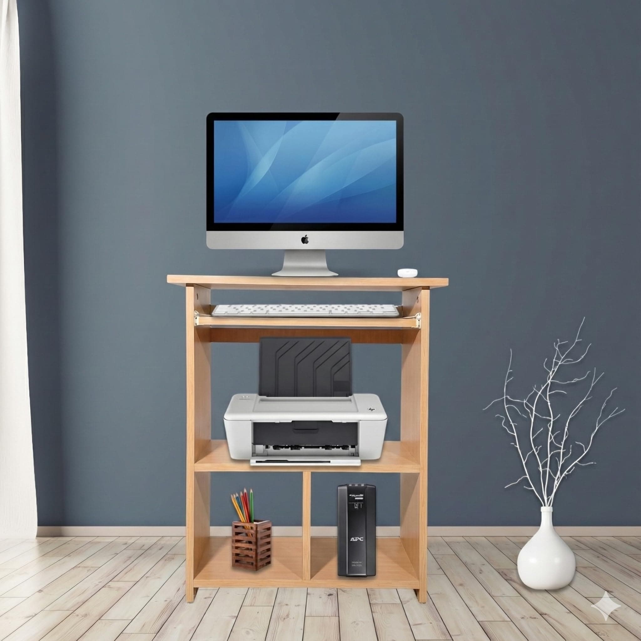 Purple Furniture Engineered Wood Elite Home Office Computer Table,Study Desk,Writing Desk and Lap Desk for Students,Kids and Adults(Matte Finish, Do-It-Yourself, Small) (Beech Wood)