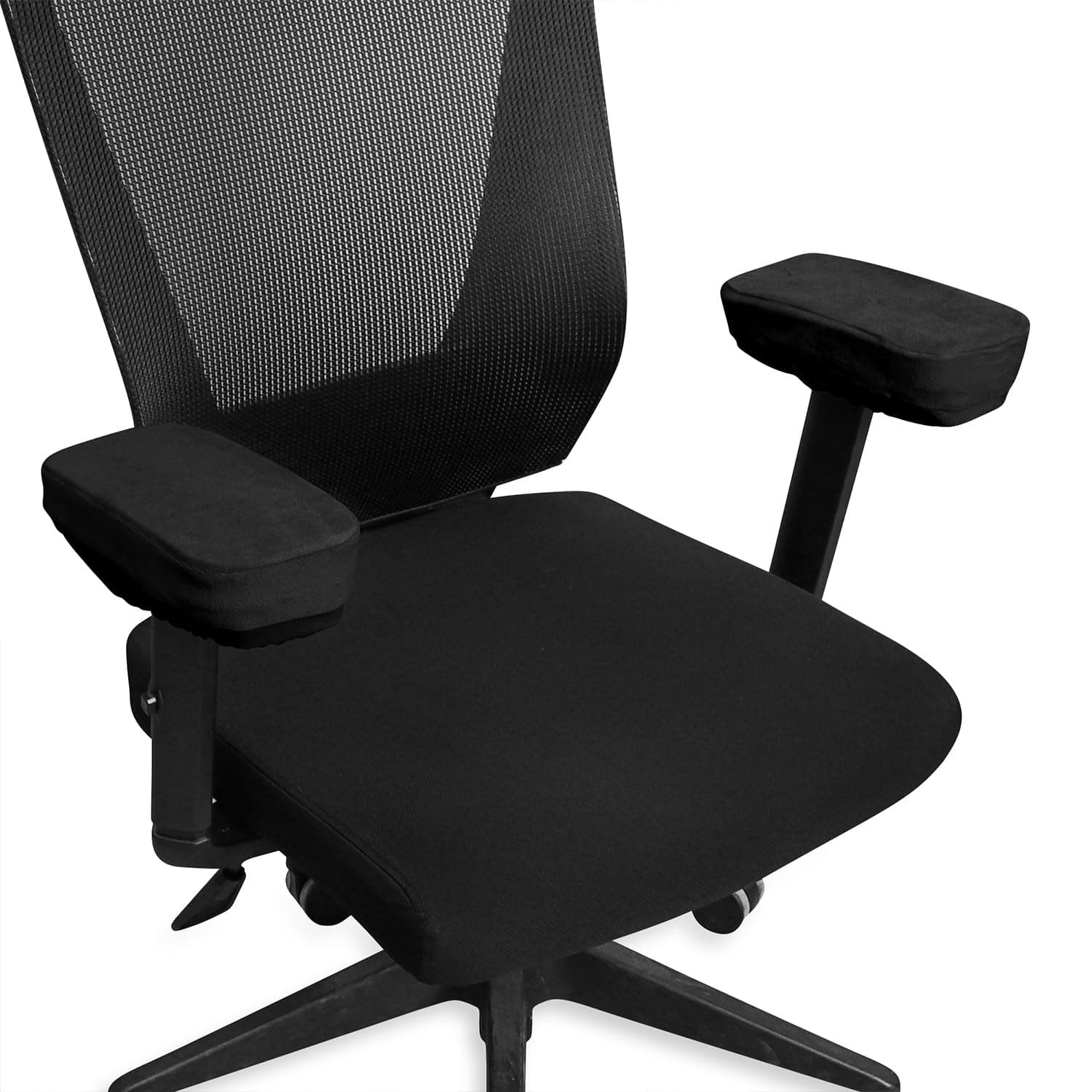 HOKIPO Foam Armrest Cushion Pad for Office Chair, 1 Pair, Black