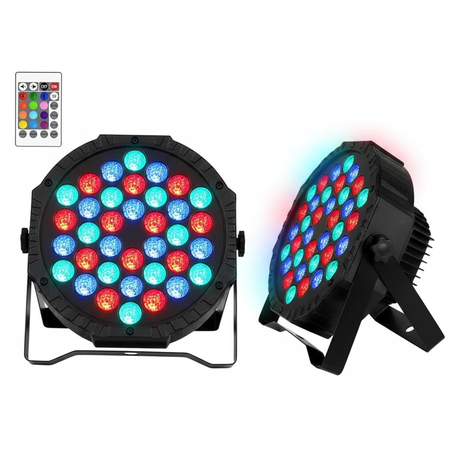 S SAIF 36 LED PAR Light RGB Stage Light with Remote Control | DJ Disco Party Light | Color Changing Wash Light for Stage, Wedding, Club, Home Decoration with Mounting Bracket & Stand