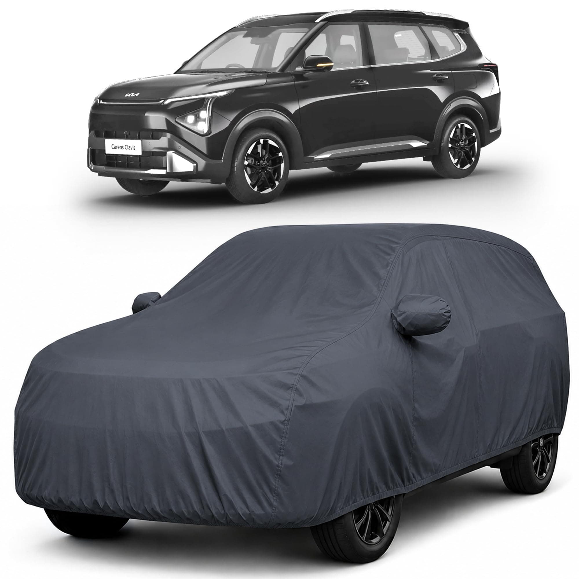 Autofact Premium Car Cover for Carens Clavis | All Weather Waterproof Full Body Car Cover | Light-Weight Triple-Stitched Outdoor Shield with UV Protection, Dustproof & Heat-Resistant