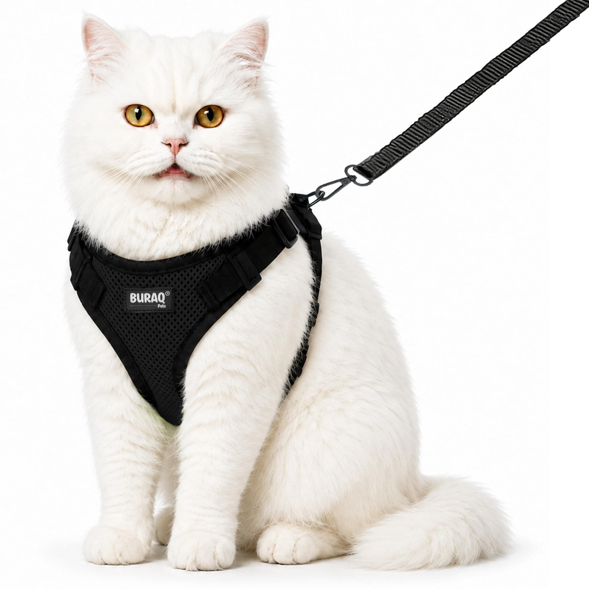 Buraq Pets Cat Harness with Leash No Pull No Choke Escape Proof Breathable