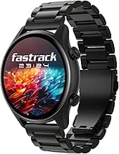 Fastrack Astor FR2 Pro 1.43" AMOLED Stainless Steel Smart Watch with SpO2, Heart Rate, BT Calling, Adaptive AOD, Functional Crown, AI Voice Assistant – Smartwatch for Stylish Professionals (Black)