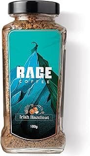 RAGE COFFEE Irish Hazelnut - Flavored Instant Coffee Powder for both Hot & Cold Coffee, 100% Single Origin Arabica Coffee Beans Powder (IRISH HAZELNUT, 100g)