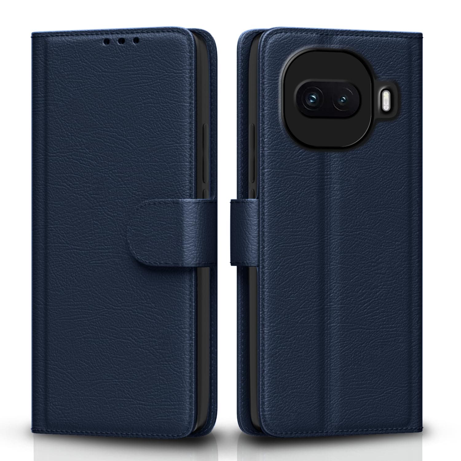 Pikkme Flip Cover for iQOO 15R 5G Leather Finish | Inside TPU with Card Pockets | Wallet Stand and Shock Proof | Complete Protection Flip Case (Blue)
