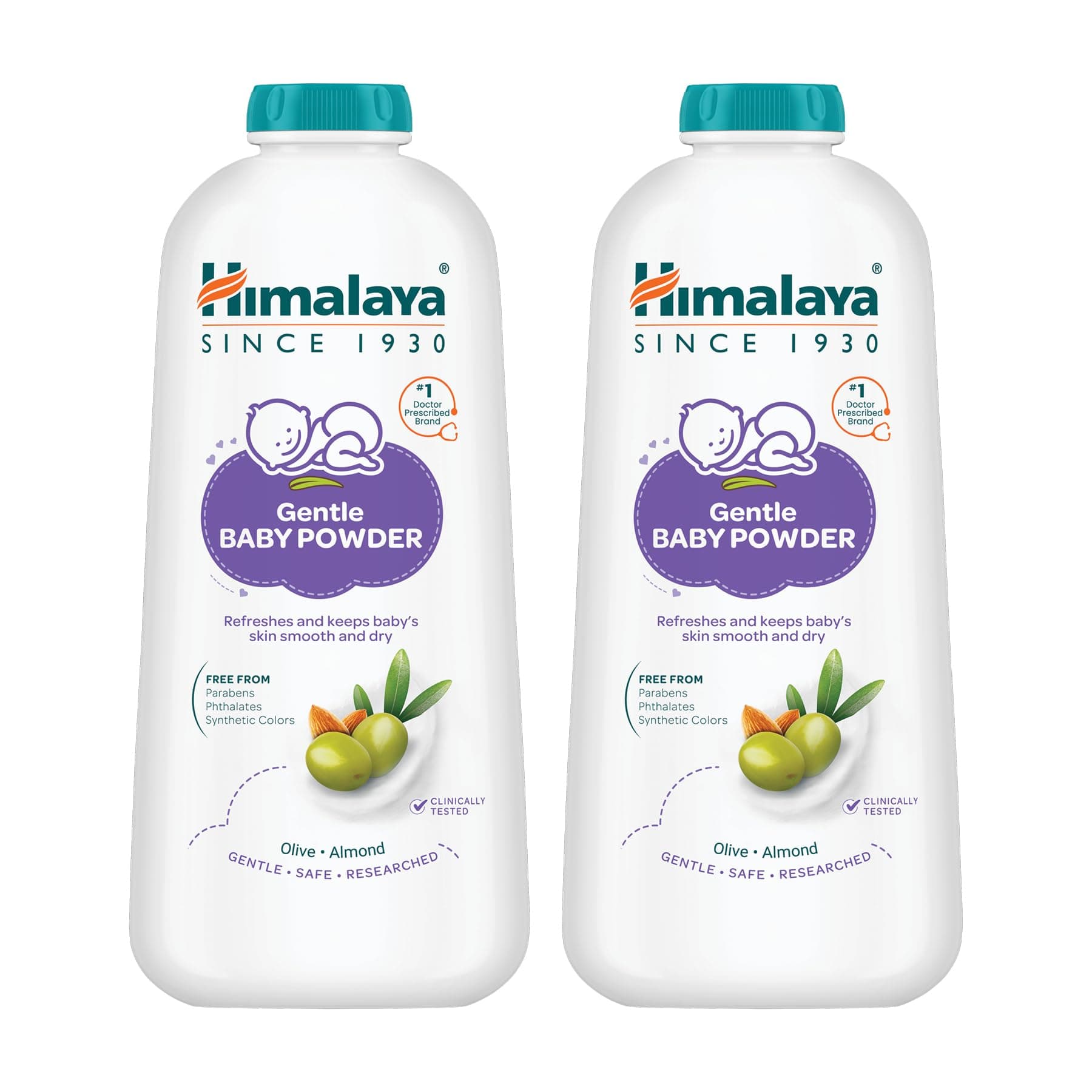 Himalaya Gentle Baby Powder 400g x 2 | No.1 Baby Powder brand | 99% NOI