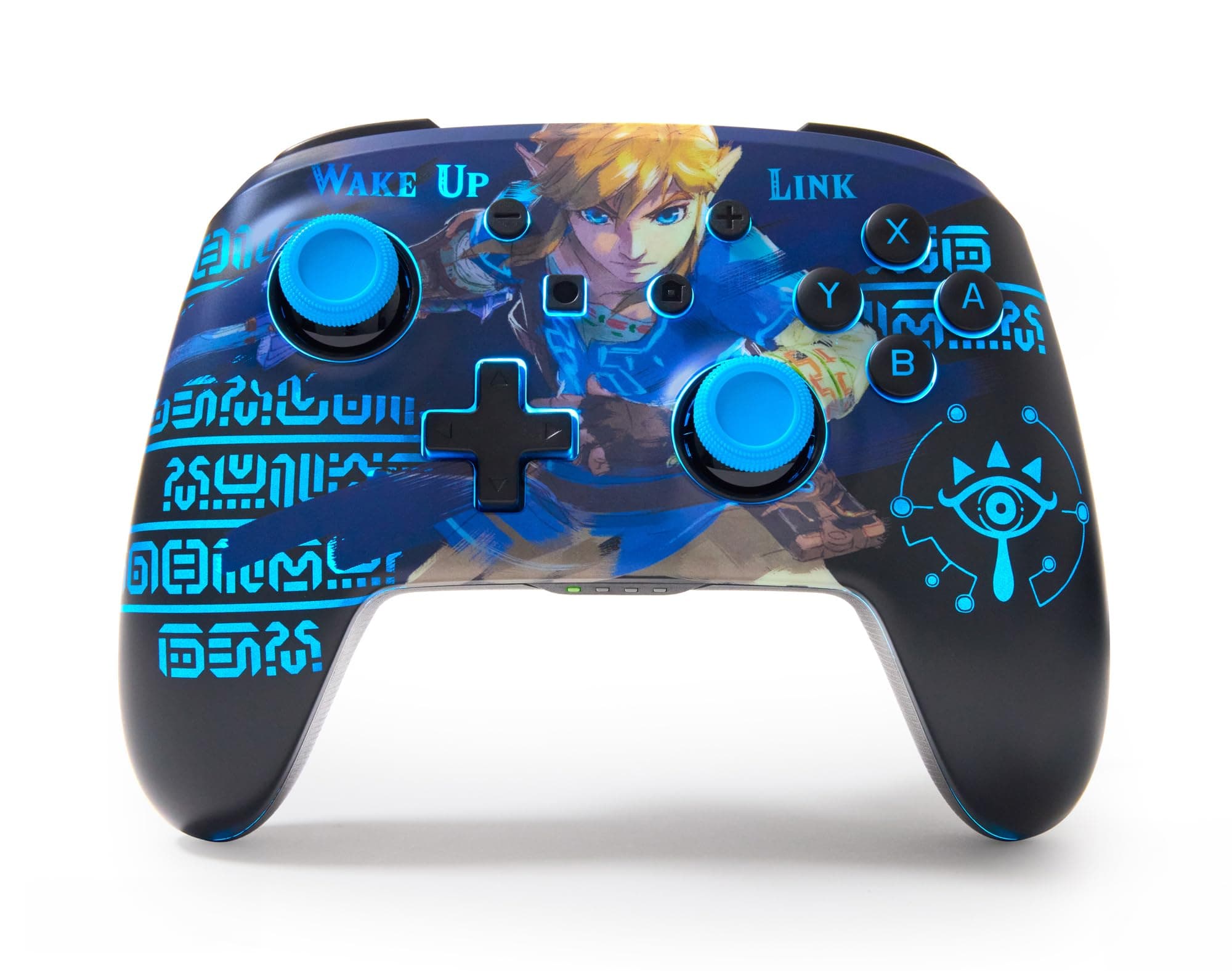 PowerA Enhanced Wireless Controller with Lumectra for Nintendo Switch - Switch 2 - Switch Lite - OLED Model with Ghost RGB LED Lighting, Wake Up Link - Officially Licensed