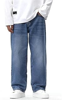 Ben Martin Men Jeans || Baggy Fit Jean's for Man || Loose Fit High Rise Denim || Stretchable Casual Wear Jean,s || Dance Rap Rapping Style Pant for Men || Denim Cotton Jeans (0)