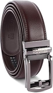 HAMMONDS FLYCATCHER Genuine Leather Belt for Men, Premium Leather Belt with Auto Lock mechanism, Mens Belt Leather Branded with Slide Lock for Everyday Wear