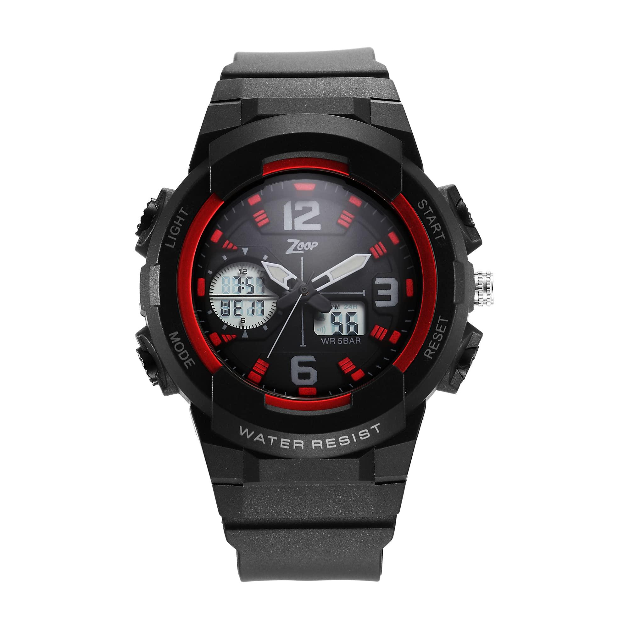 Zoop Analog Digital Watch with Black Dial & Black Strap for Boys Kids, from House of Titan - NT26026PP03W