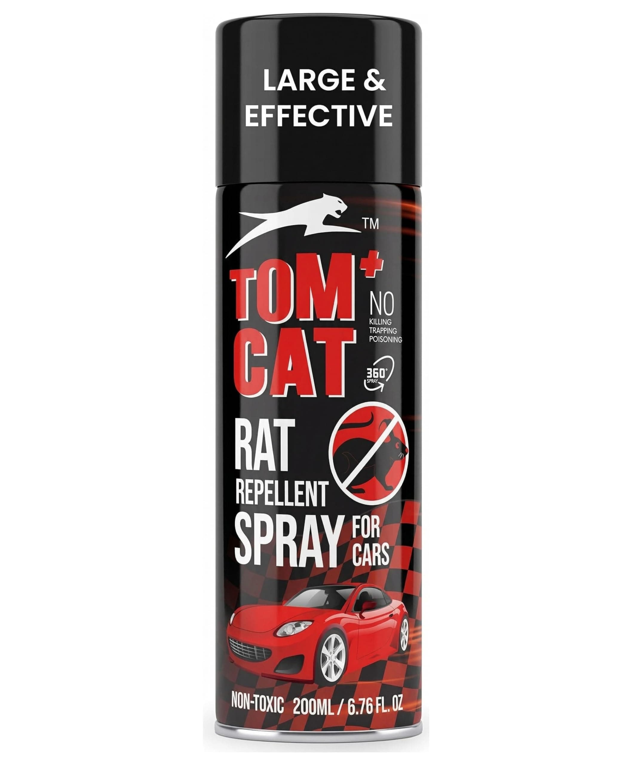 Shadow Securitronics Tom CAT No Entry Rat Repellent Spray for Cars Highly Effective Lasts 1 Year Leak Free Easy to Spray Nozzle 1st time in India (Pack of 3) - FORMULATION 1 X 200 ML