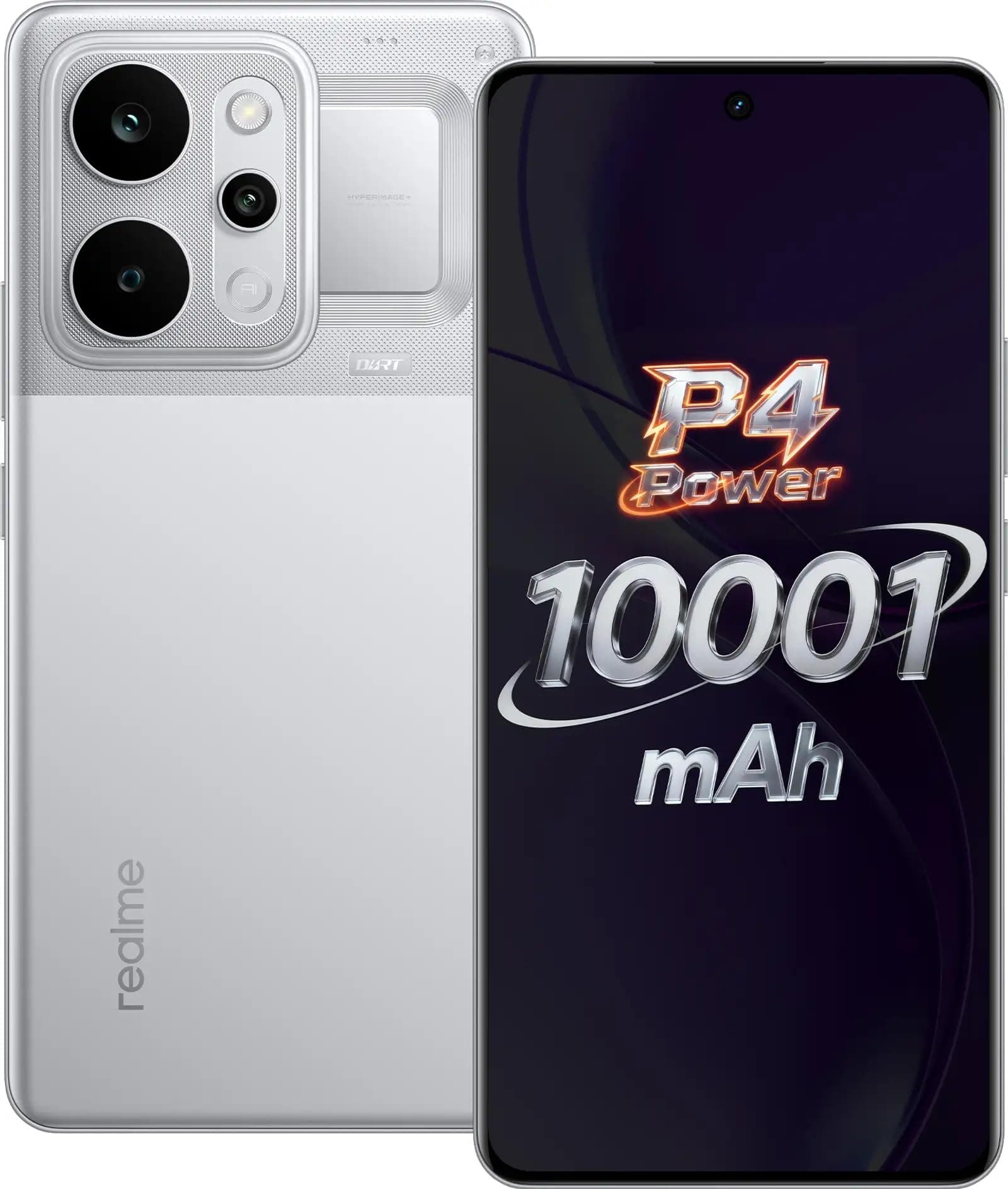 realme P4 Power 5G Smartphone, Trans Silver, 8GB RAM, 128GB Storage, 10001mAh Battery, 6.8 Inch Display, Triple Camera