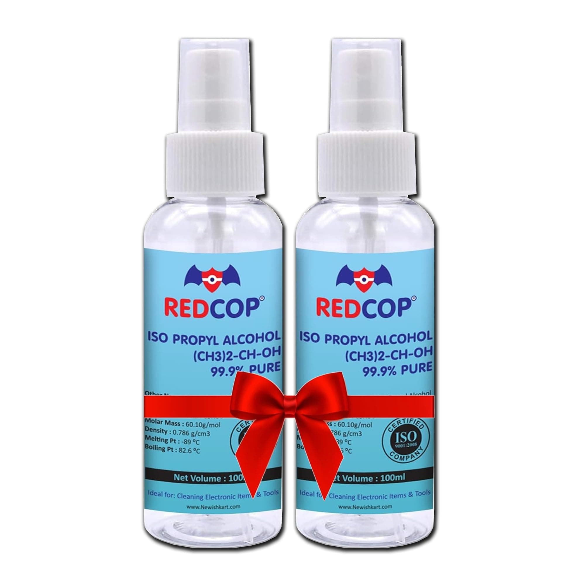REDCOP IPA Isopropyl alcohol 99.9% Spray | (CH3)2-CH-OH CAS: 67-63-0 | Premium Grade Pure without mixing | For Technical Use | 100ML Pack of - 2