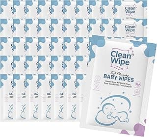 Baby Wet Wipes | Soft & Gentle Cleansing Wipes for Babies | Alcohol-Free, Paraben-Free & pH Balanced | Enriched with Aloe & Natural Oils | Safe for Sensitive Skin | Single Sachets, Pack of 50