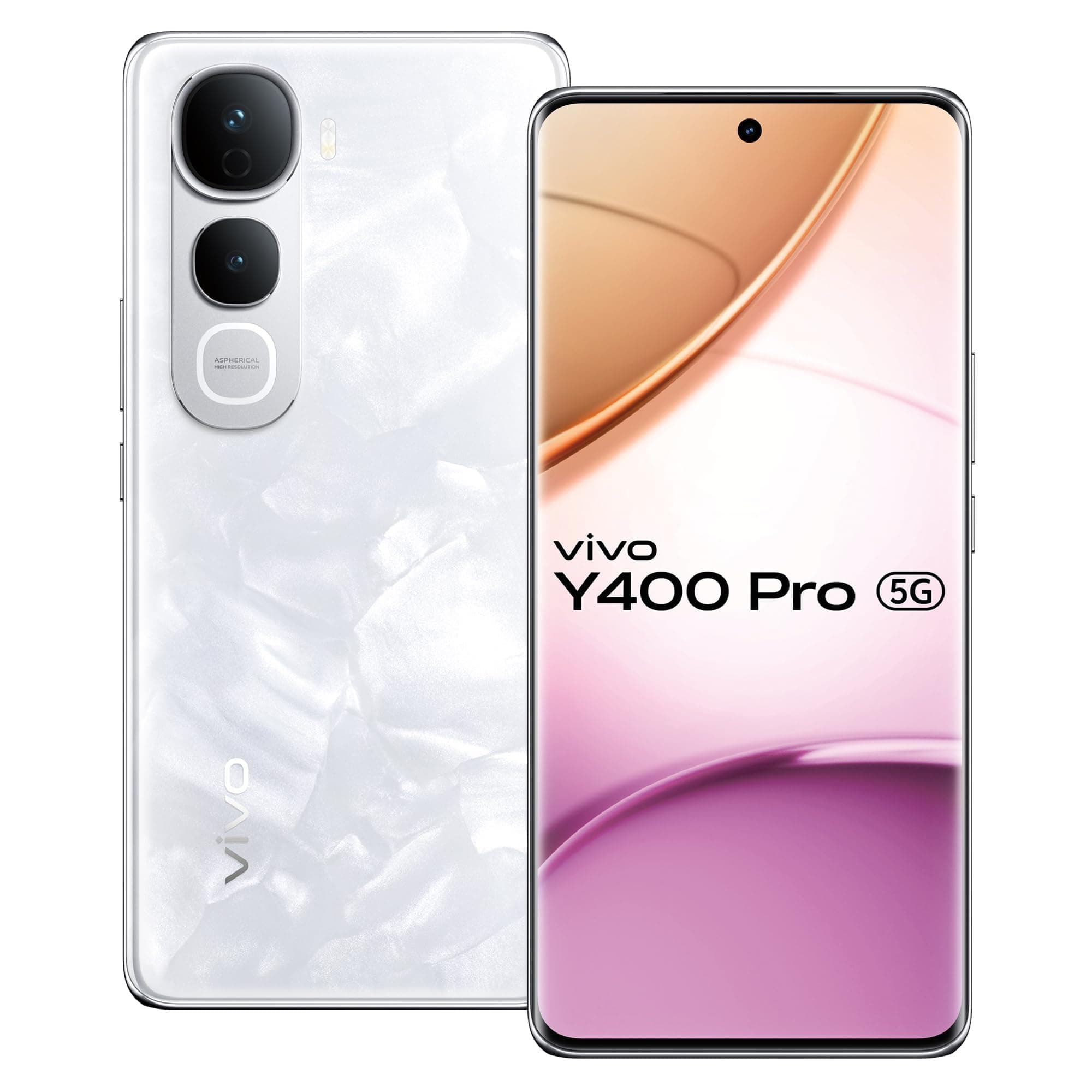 vivo Y400 Pro 5G (Freestyle White, 8GB RAM, 128GB Storage)