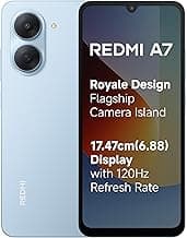 REDMI A7 4G (Sky Blue, 3 GB RAM, 64GB Storage) | Large 17.48cm (6.88) Smooth 120Hz Display | 5200mAh 2-Day Battery | Royale Design | Charger in the Box
