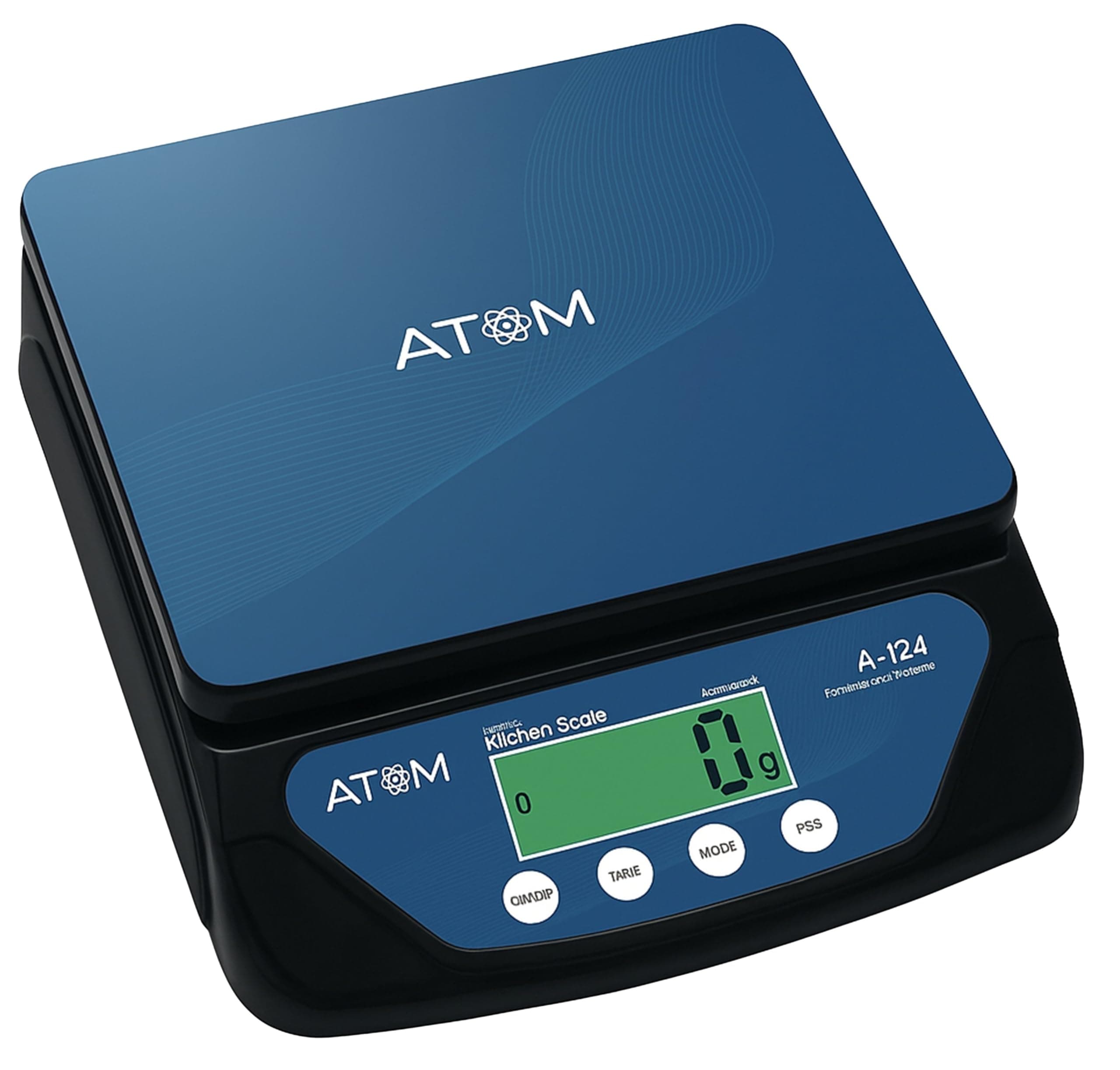 ATOM ALISTON K1 Series Digital Kitchen Weighing Scale 30 kg, Electronic Weight Machine with LCD Display for Baking, Cooking, Food & Diet, Atom A 124 IND.