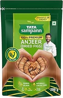 Tata Sampann Premium Anjeer (Dried Figs), 200g, Rich in Calcium & Fibre, Source of Iron, Naturally Low-Fat Food