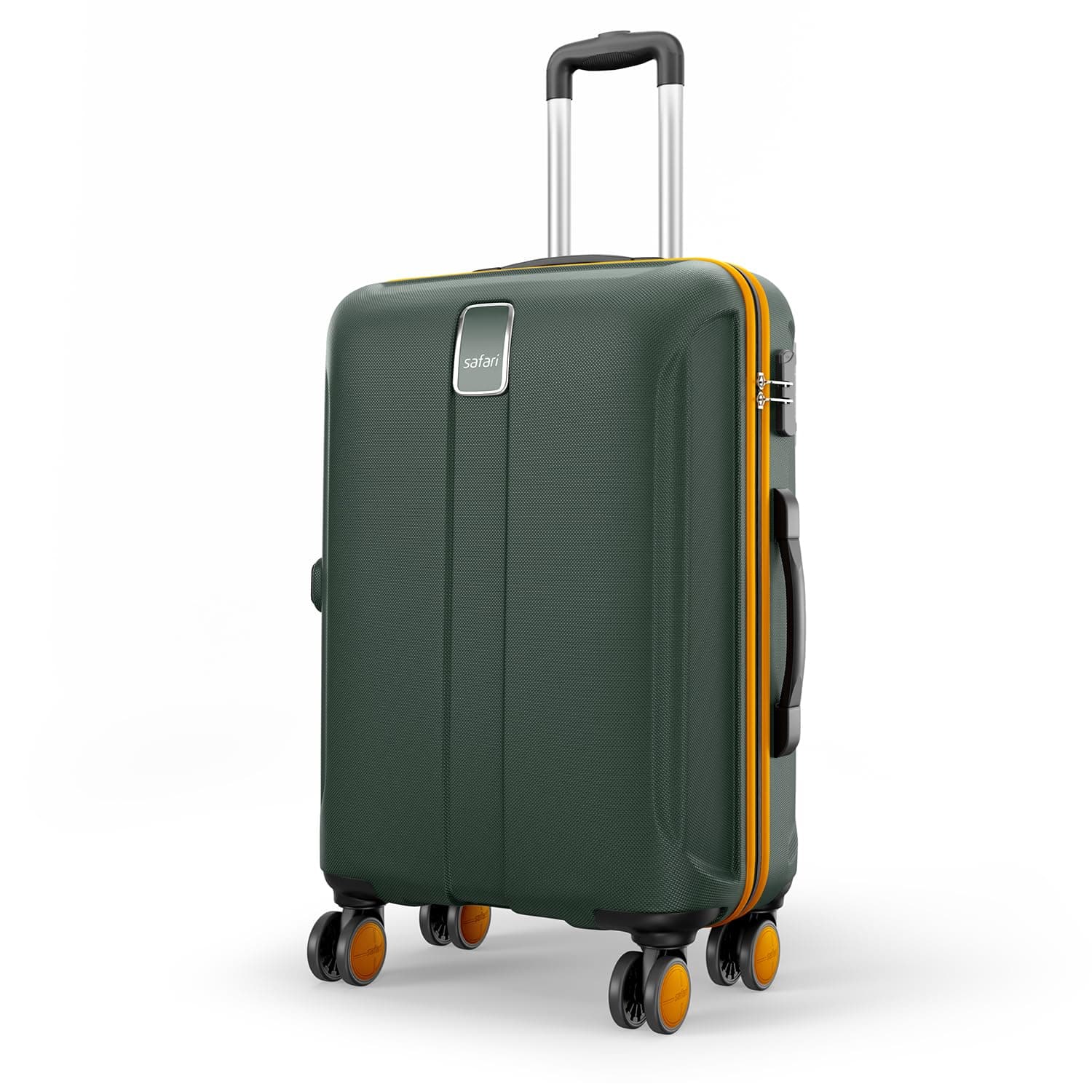 Safari Medium Polycarbonate Spinner Thorium Neo 8 Wheels 66Cm Size Check-in Trolley Bag, Hard Case, 360º Wheeling Luggage for Men & Women, Travel Bag, Suitcase for Travel, Dusk Green