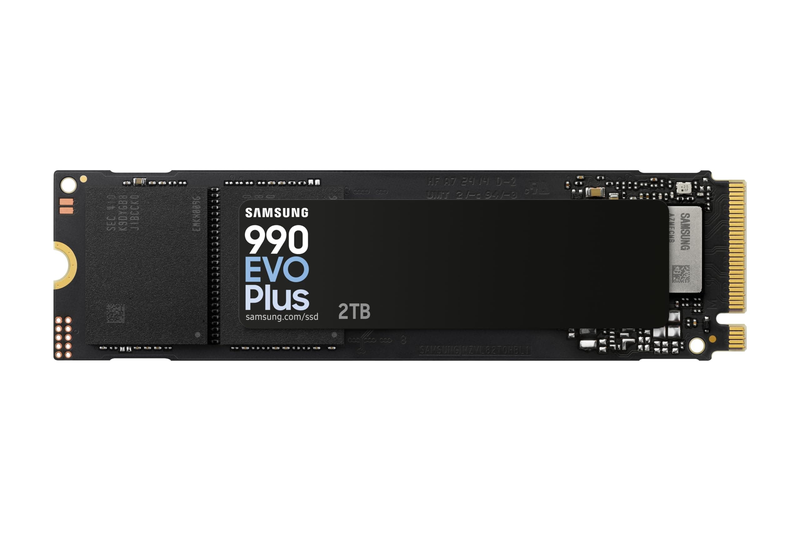 Samsung 990 EVO Plus SSD 2TB, PCIe Gen 4x4, Gen 5x2 M.2 2280, Speeds Up-to 7,250 MB/s, Upgrade Storage for PC/Laptops, HMB Technology and Intelligent Turbowrite 2.0, MZ-V9S2T0BW