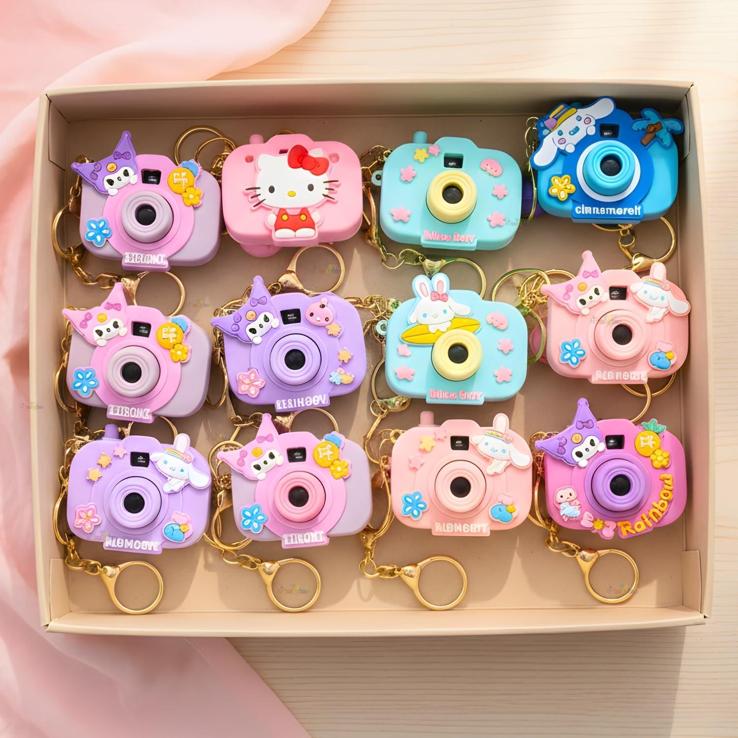 Toy Imagine Cartoon Projection Camera Keychain, Assorted Design, Pack of 12