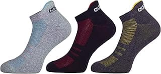 adidas Unisex Low Cut Cotton Blend Socks (Pack Of 3) (AD-0632 Lt Grey Mel/Black/Anthra Mel_Multicolor)- 3 Pairs (6N)
